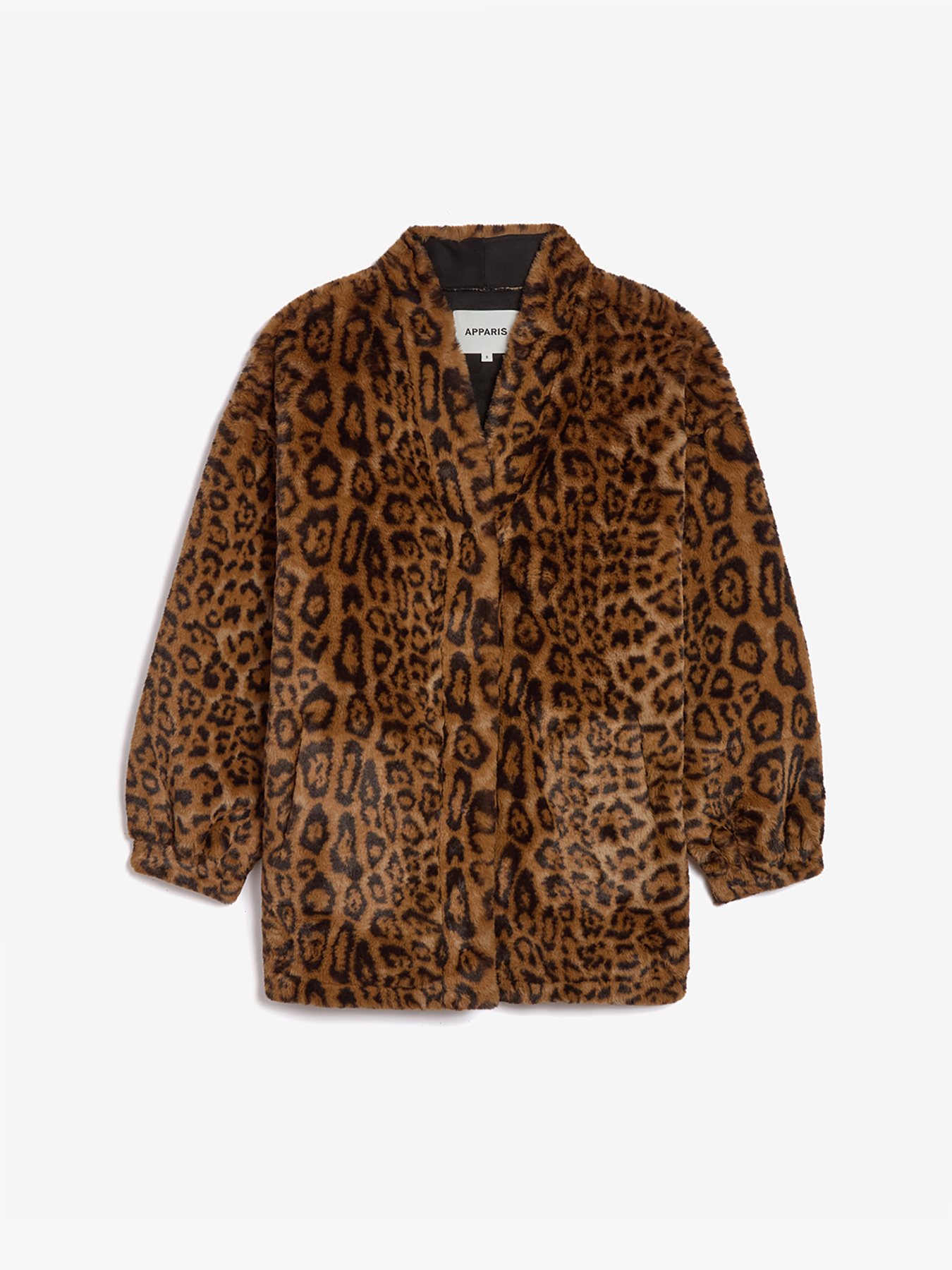 제인 레오파드 퍼 가디건