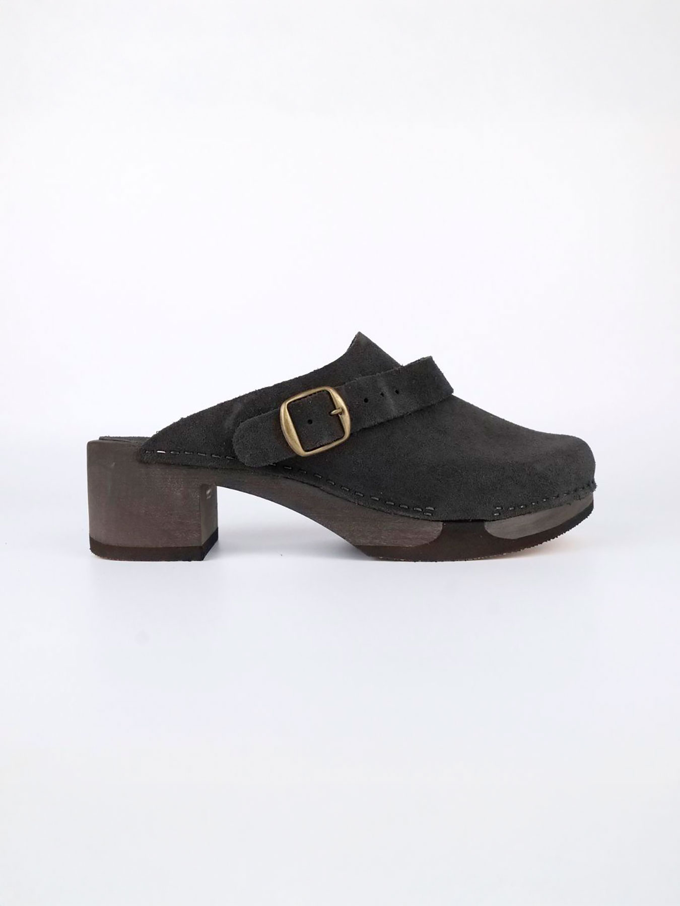 내추럴 버클 클로그 뮬_DARK BROWN(5cm)