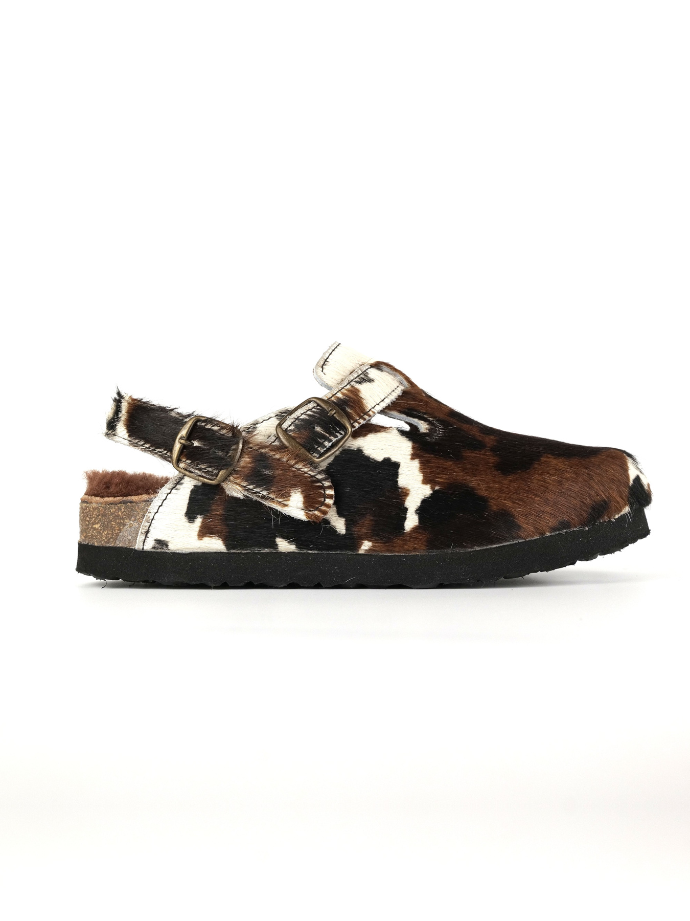 카우 프린트 클로그 뮬_DOT BROWN(3cm)