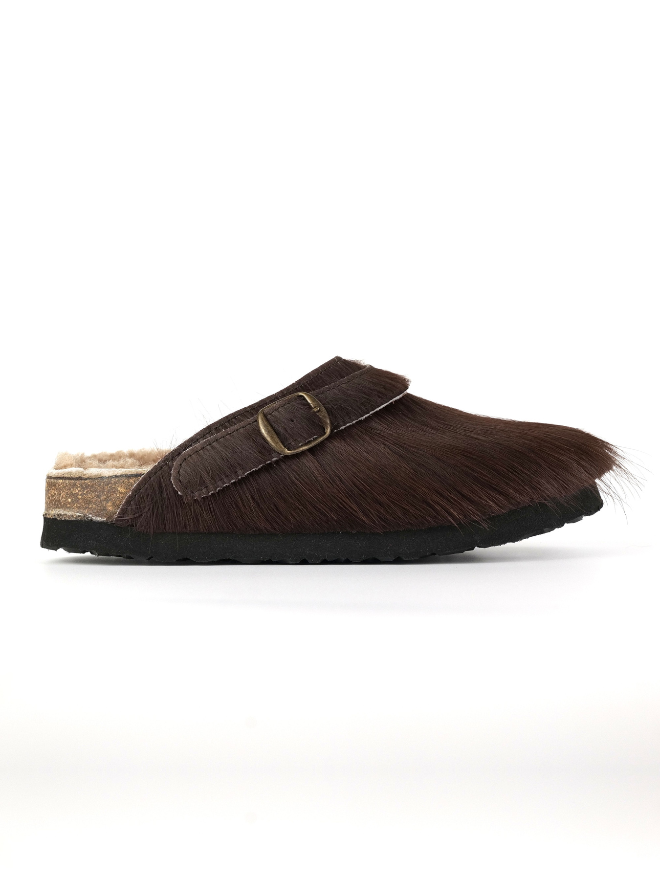 플러피 퍼 클로그 뮬_MARRON(3cm)